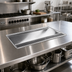 Thumbnail image #2 for Atlas Metal WU-30 30-Inch Drop-In Stainless Steel Single Urn Drain with Drain Trough