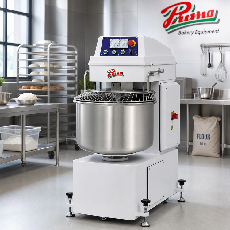 Product image #2 for Primo PSM-50E Twin Motor 88 lb. Dough Capacity Spiral Mixer