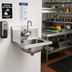 Thumbnail image #2 for Eagle Group HSA-10-F-1X Wall-Mounted 304 Stainless Steel Hand Sink with Splash-Mounted Gooseneck Faucet