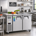 Thumbnail image #2 for Everest Refrigeration ETF2 2-Section Undercounter Worktop Freezer, 13 Cu. Ft., Side-Mounted Self-Contained, Stainless Steel