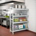 Thumbnail image #2 for Fermostock 4-Tier Corner Expansion Polymer Shelving Add-On Unit, 71 Inch H x 42 Inch W x 22 Inch D