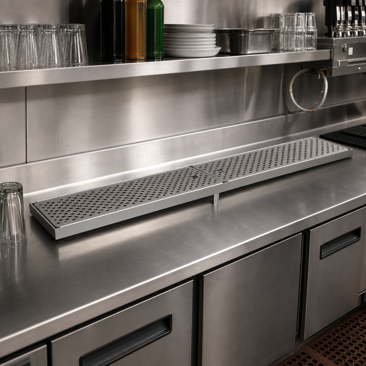 Product image #2 for Glastender Stainless Steel Surface Mount Drain Pan, 50 Inch x 8 Inch