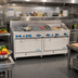 Thumbnail image #2 for Comstock-Castle 72-Inch Commercial Gas Range with 4 Open Star Burners, 24-Inch Griddle, 24-Inch Char-Broiler, and 2 Ovens