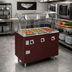 Thumbnail image #2 for Vollrath 2-Series Affordable Portable 3-Well Electric Hot Food Station with Buffet Breath Guard and Lights, Cherry Woodgrain Enclosed Base