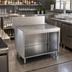 Thumbnail image #2 for Advance Tabco Prestige (Supreme) 42-Inch Underbar Drainboard Cabinet, Open Front, Stainless Steel