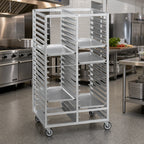 Thumbnail image #2 for Channel Manufacturing 467A6 Double-Section Aluminum Cafeteria Tray Rack, 44-Tray Capacity, 15 x 20-Inch Trays, 5-Inch Spacing