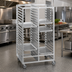 Thumbnail image #2 for Channel Manufacturing 467A6 Double Section Aluminum Cafeteria Tray Rack with 5-Inch Swivel Plate Casters, 44-Tray Capacity