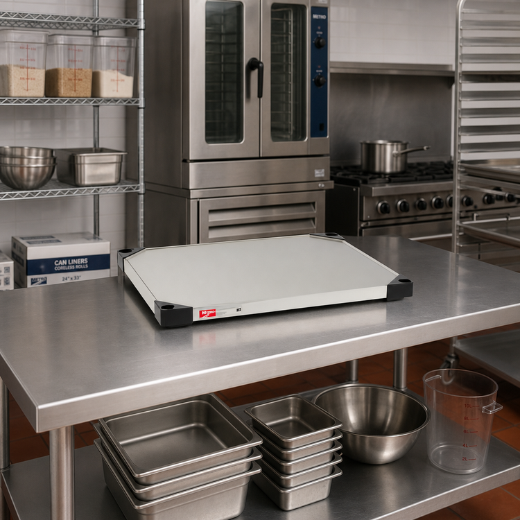 Product image #2 for Metro Super Erecta 24" x 18" Flat Solid Stainless Steel Shelf with Raised Ship's Edge