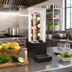 Thumbnail image #2 for Midnight Bamboo 3 Gallon Square Infusion Beverage Dispenser with Drip Tray