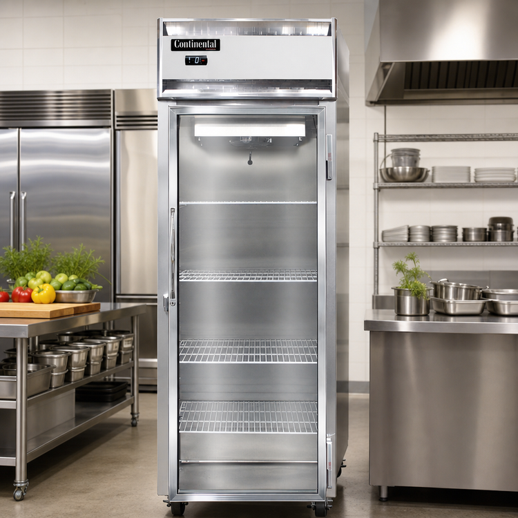 Product image #2 for Continental Refrigerator 1FENSAGD Extra-Wide 1-Section Reach-In Display Freezer with Full-Height Glass Door