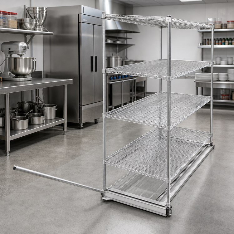 Product image #2 for Eagle Floor-Trak 26 Ft Single-Deep Floor Track Kit for Wire Shelving
