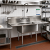 Thumbnail image #2 for Serv-Ware 54-Inch Economy 1-Compartment Sink with Dual 18-Inch Drainboards