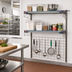 Thumbnail image #2 for Metro SmartWall Life Tall Wall-Mounted Starter Shelving Base Kit with Wire Grid and MetroMax 4 Shelves
