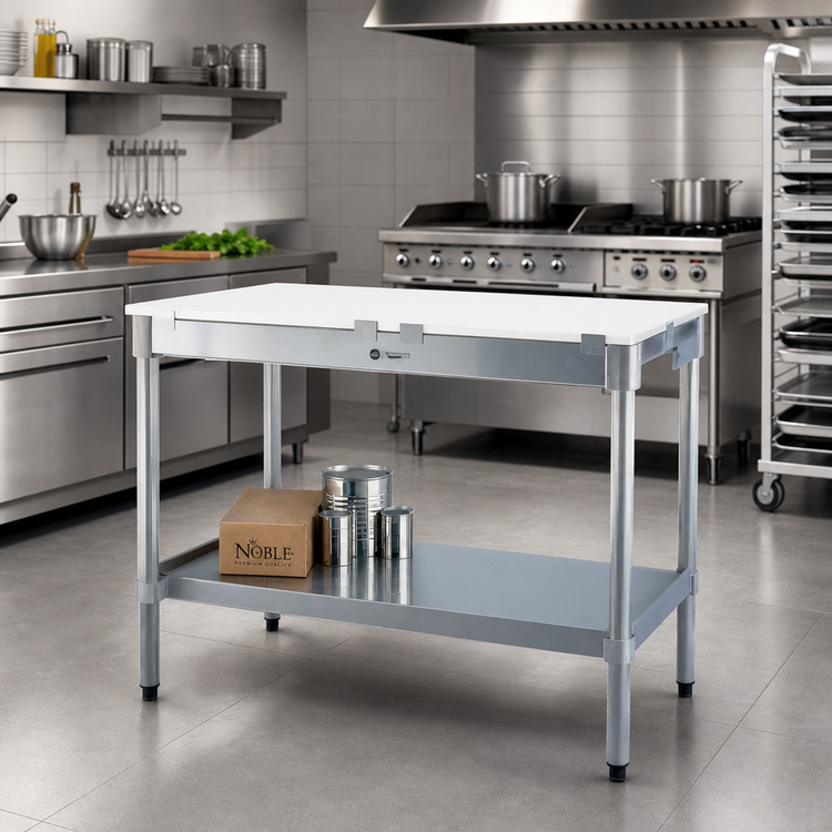 Product image #2 for New Age 36 Inch x 24 Inch Poly Top Work Table with Open Aluminum Base