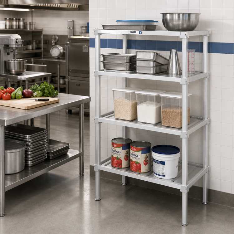Product image #2 for Channel Solid Aluminum Adjustable Shelf for Commercial Shelving, 36 x 24 Inches