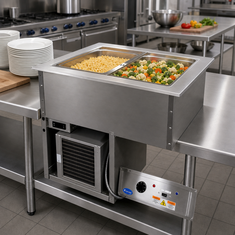 Product image #2 for Randell RCHB-2-208 Drop-In Hot/Cold Combo Food Well, 2-Pan, 208V