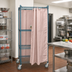 Thumbnail image #2 for Quantum Mobile Privacy Wire Shelving Storage Cart with Curtains, 36 x 18 x 80 Inches, 3 Shelves