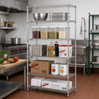 Thumbnail image #2 for Metro Super Erecta 5N537BR Starter Wire Shelving Unit, 36 x 24 x 74 Inches, 5 Shelves, Zinc Finish
