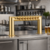 Thumbnail image #2 for Perlick Pass-Thru 8-Faucet Glycol-Cooled Countertop Draft Beer Tower, Tarnish-Free Brass, 38 Inch Wide