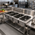 Thumbnail image #2 for Eagle Group Four-Compartment Seamless Weld-In Sink with 22 x 22 x 13-1/2-Inch Bowls