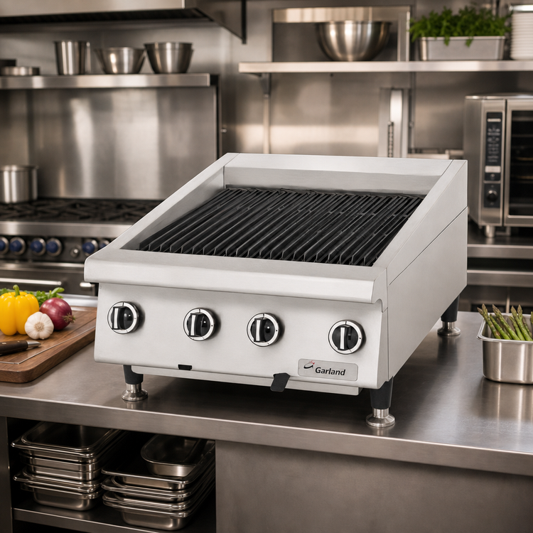 Product image #2 for Garland Signature GTBG48-AR48 48" Countertop Gas Radiant Charbroiler with Adjustable Grates