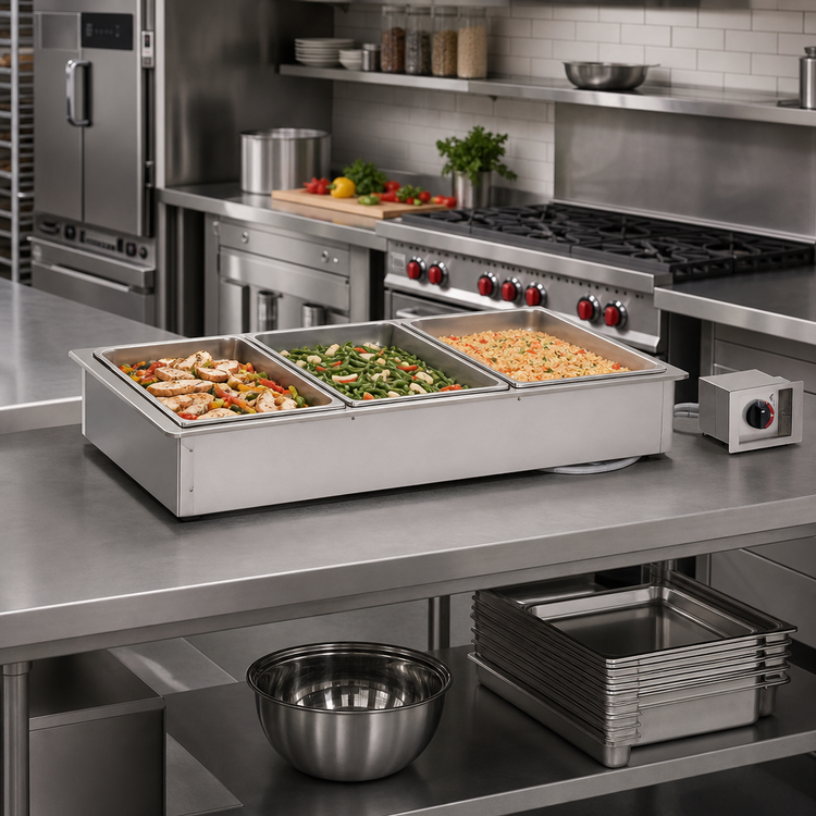 Product image #2 for Alto-Shaam Halo Heat Waterless Drop-In Electric Hot Food Well, 3 Full-Size Pan Capacity, 6-3/8-Inch Deep Well