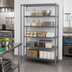 Thumbnail image #3 for Quantum Stationary Wire Shelving Starter Kit, 48 in. W x 24 in. D x 86 in. H, 5 Shelves, Gray Epoxy Antimicrobial Finish