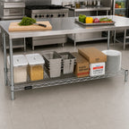 Thumbnail image #2 for Quantum 2172C 72" W x 21" D Chrome-Plated Wire Shelf, 600–800 lb. Capacity, NSF