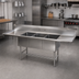 Thumbnail image #2 for John Boos B Series 3-Compartment Stainless Steel Sink with Left and Right Drainboards