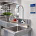 Thumbnail image #2 for ChekPoint Electronic Touchless Wall-Mount Gooseneck Faucet with Thermostatic Mixing Valve