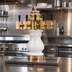 Thumbnail image #2 for Glastender Braumeister 4-Faucet Polished Brass Air-Cooled Draft Dispensing Tower with Ceramic Column and Drain Pan