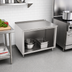 Thumbnail image #2 for Open-Front Cabinet Base Work Table with 14-Gauge 300 Series Stainless Steel Top, 36 x 36 Inches, 1-1/2 Inch Rear Riser