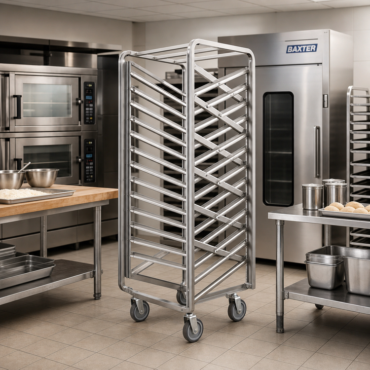 Product image #2 for Baxter Stainless Steel Single End-Load Rack for Double Rack Oven, 20 Slides