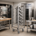 Thumbnail image #2 for Baxter Stainless Steel Single End-Load Rack for Double Rack Oven, 20 Slides
