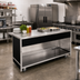 Thumbnail image #2 for Atlas Metal BLU-5 77.5-Inch Mobile Modular Utility Unit Serving Counter with Stainless Steel Top