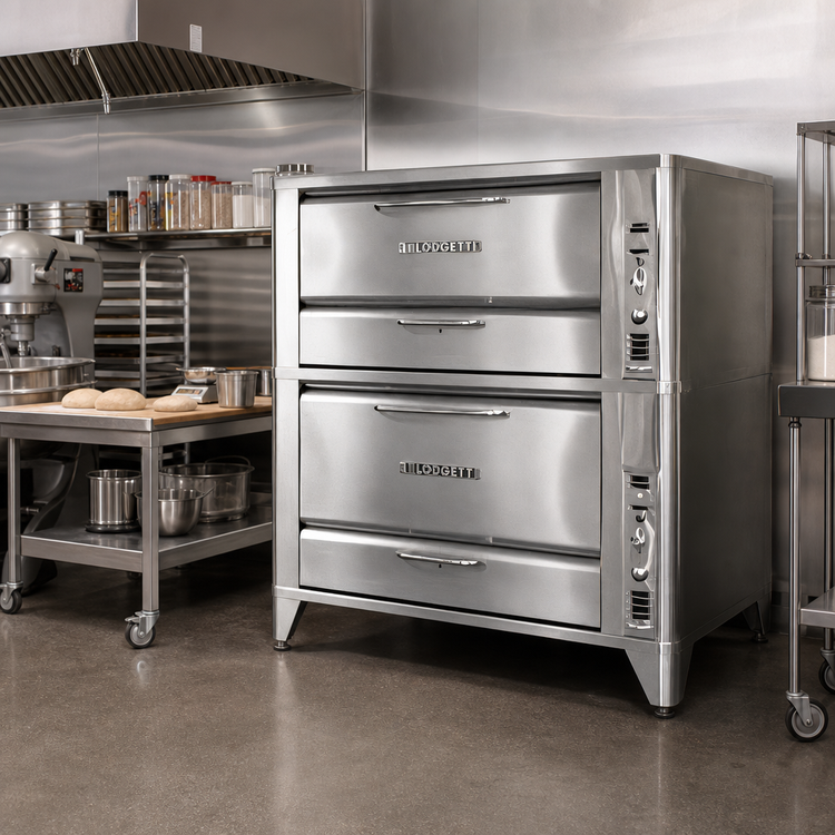 Product image #2 for Blodgett Double-Deck Gas Deck Oven with 42 x 32 Inch Deck Interiors