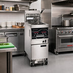 Thumbnail image #2 for Henny Penny Evolution Elite EEE141.0 1-Well Electric Open Fryer, Floor Model, 30 lb Capacity, Automatic Oil Top Off, Smart Filtration