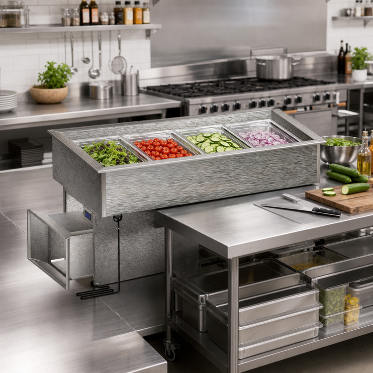 Product image #2 for Randell RCP-1 Drop-In Wrapped Coldwall Refrigerated Cold Pan, 1 Full-Size Pan, 115V