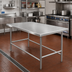 Thumbnail image #2 for Advance Tabco 84-Inch x 36-Inch 14-Gauge 304 Stainless Steel Work Table with No-Drip Edge and Galvanized Open Base