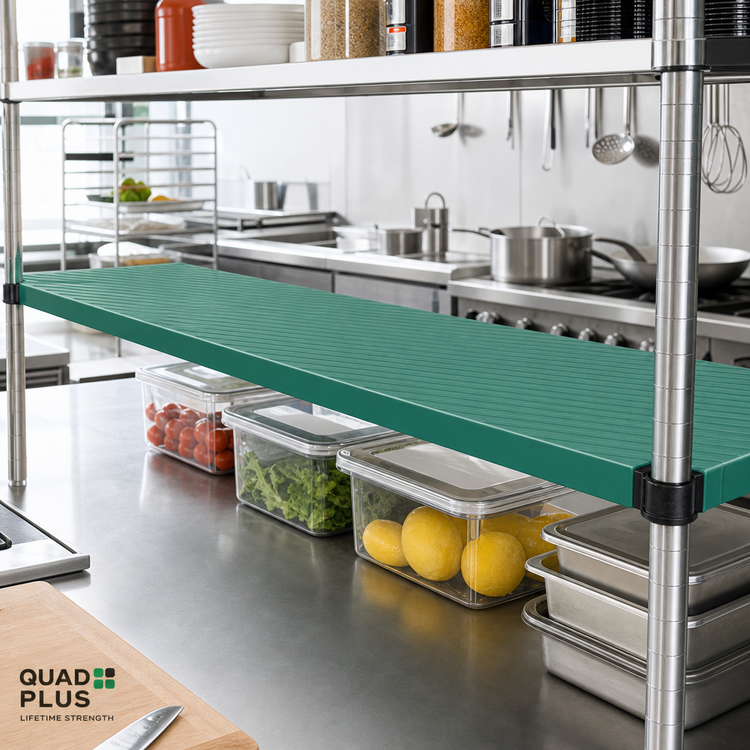 Product image #2 for QuadPlus 48 Inch x 24 Inch Solid Green Polymer Shelf Mat