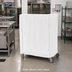 Thumbnail image #2 for Metro 60 x 24 x 62-Inch White Uncoated Knitted Polyester Banquet Cart Cover with Velcro Fastener