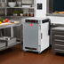 Thumbnail image #3 for Metro HotBlox™ Narrow 8-Pan Pass-Thru Undercounter Insulated Holding Cabinet, Solid Front/Clear Rear Door, Analog Control
