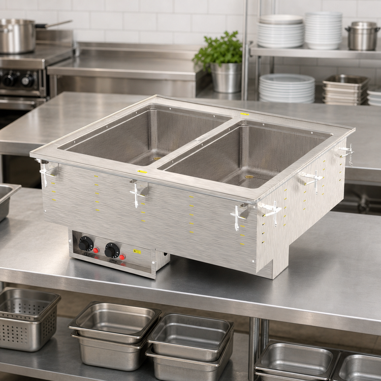 Product image #2 for Vollrath Two-Well Modular Hot Food Well Drop-In with 12 x 20 Full-Size Pan Wells, Auto-Fill, and Infinite Controls