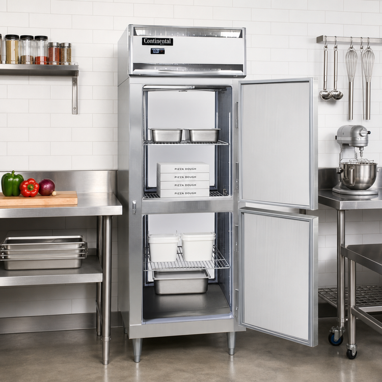 Product image #2 for Continental Refrigerator D1FENPTHD Designer Line One-Section Pass-Thru Wide Freezer with Half-Height Solid Doors