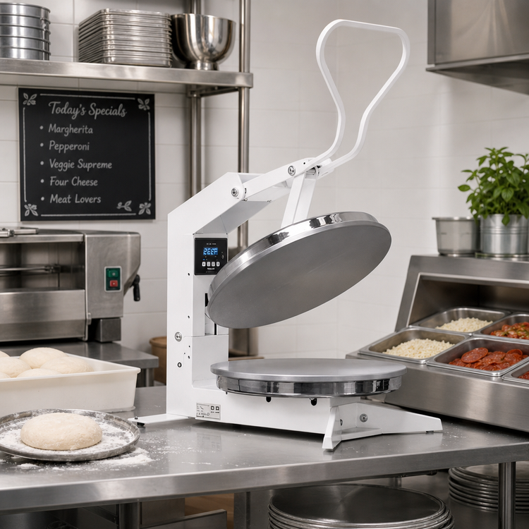 Product image #2 for Flex X2 Countertop Manual Heated Dough Press, Programmable Digital Timer, Up to 18 Inch Diameter