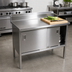 Thumbnail image #2 for John Boos Enclosed Work Table with Sliding Doors, 36 x 24 Inch, 14 Gauge 300 Series Stainless Steel Top, 5 Inch Backsplash