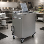 Thumbnail image #2 for Dinex DXPSBH2P Mobile Heated Plate Dispenser, 2 Self-Leveling Cylinders, Enclosed Base, 10-1/4-Inch Plate Capacity