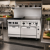 Thumbnail image #2 for Vulcan Endurance 60-Inch Commercial Gas Range with 4 Burners, 36-Inch Griddle, Standard Oven and Convection Oven