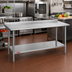 Thumbnail image #2 for Duke Standard 416 Series Stainless Steel Work Table with 1-1/8-Inch Straight Riser, 72 x 30 Inches