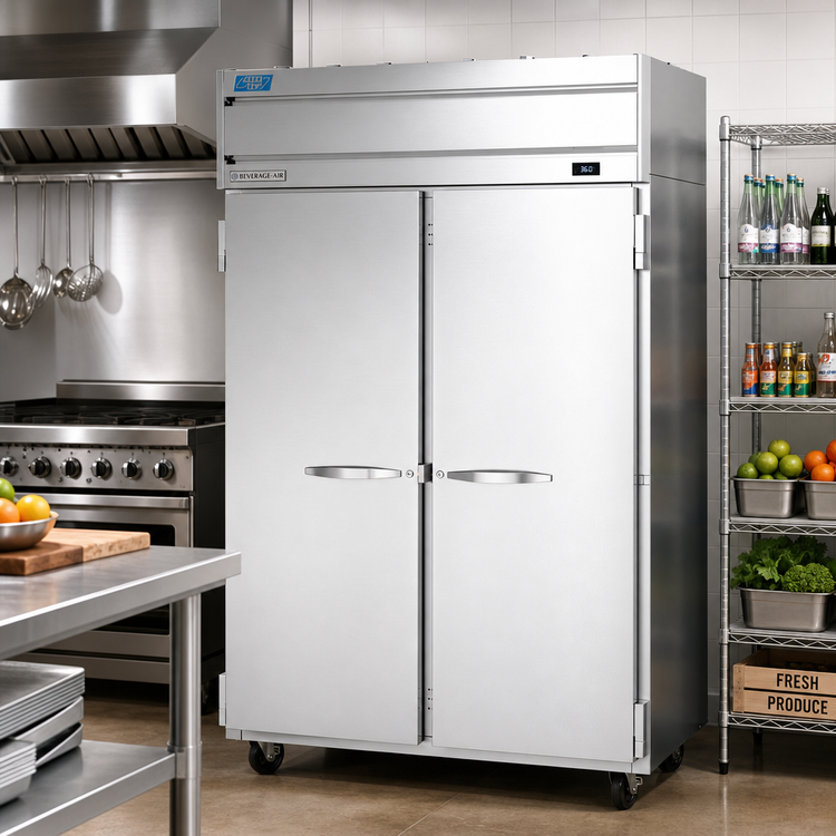 Product image #2 for Beverage-Air Cross Temp® Two-Section Top-Mount Convertible Reach-In Refrigerator/Freezer, Solid Doors, 45.2 Cu. Ft.